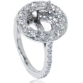 thumbnail image 1 of 1CT Pave Halo Oval Diamond Engagement Ring Setting 14K White Gold, 1 of 3