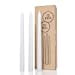 thumbnail image 3 of Candwax 10 inch Taper Candles Set of 12 - Dripless Taper Candles and Unscented Candlesticks - Perfect as Dinner Candles and Household Candles - White Candles, 3 of 15