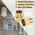 thumbnail image 5 of Uxcell Brass Pipe Fitting, 2Pcs 1/4" BSP Female x 3/8" BSP Female Thread Connector Brass Hex Nipple Reducing Coupling Connector for Gas Water Refrigeration System Conversion, 5 of 7