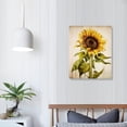 thumbnail image 3 of JRXY Sunflower Kitchen Decor Simple Life Rustic Wall Decor Vintage Watercolor Sunflower Wall Pictures for Bedroom 3 Pieces Canvas Art Flower Painting Kitchen Wall Decor Gallery Wrapped  pattern3, 3 of 4