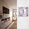 thumbnail image 5 of Yayeee Rocker Switch Wall Plate 2-Gang 4.7"x4.6" Home Decorative Outlet Cover, Pastel Purple Marble Pattern, 5 of 6