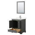thumbnail image 2 of Wyndham Collection Deborah 30" Light-Vein Wood Single Bathroom Vanity in Gray, 2 of 3