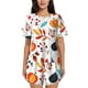 thumbnail image 1 of Balery Autumn Pumpkins Fall Leaves Conjunto de Pijama para Mujer con Estampado, Dos Piezas de Manga Corta y Shorts, Ropa de Dormir Suave con Cuello Redondo y Bolsillos-4X-Large, 1 of 6