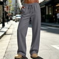 thumbnail image 6 of Fleece Wide Leg Pants for Women Ghalytn High Waist Sweatpants - Casual Loose Trousers with Pockets, 6 of 8