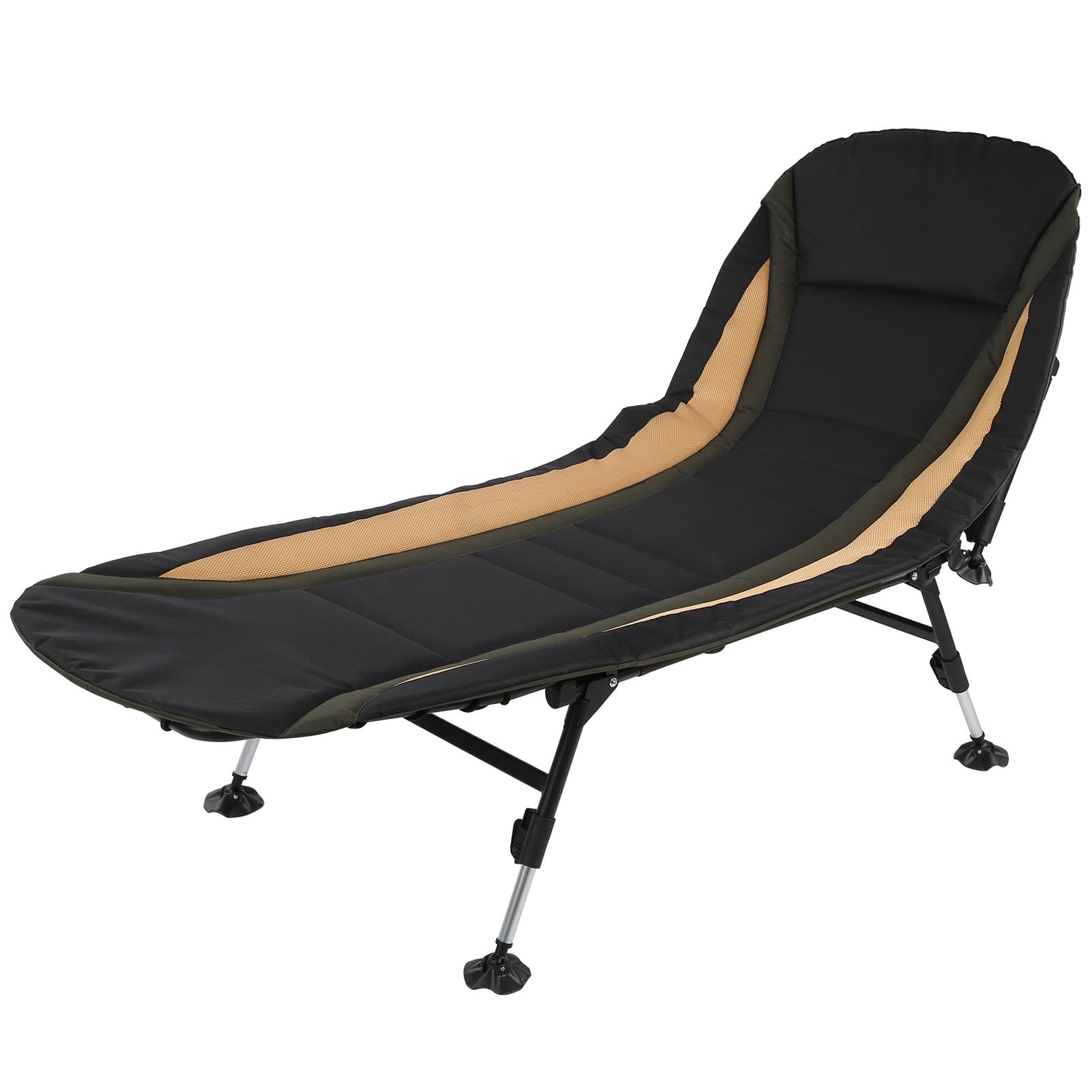 WALFRONT Outdoor Chaise Lounge Adjustable Recliner Lounge Folding Beach