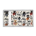 thumbnail image 2 of JIALIOU Nylon Trifold Card Wallet with ID Window Zipper Pocket for Men Women Teen Cat Play Rock Guitar, 2 of 7