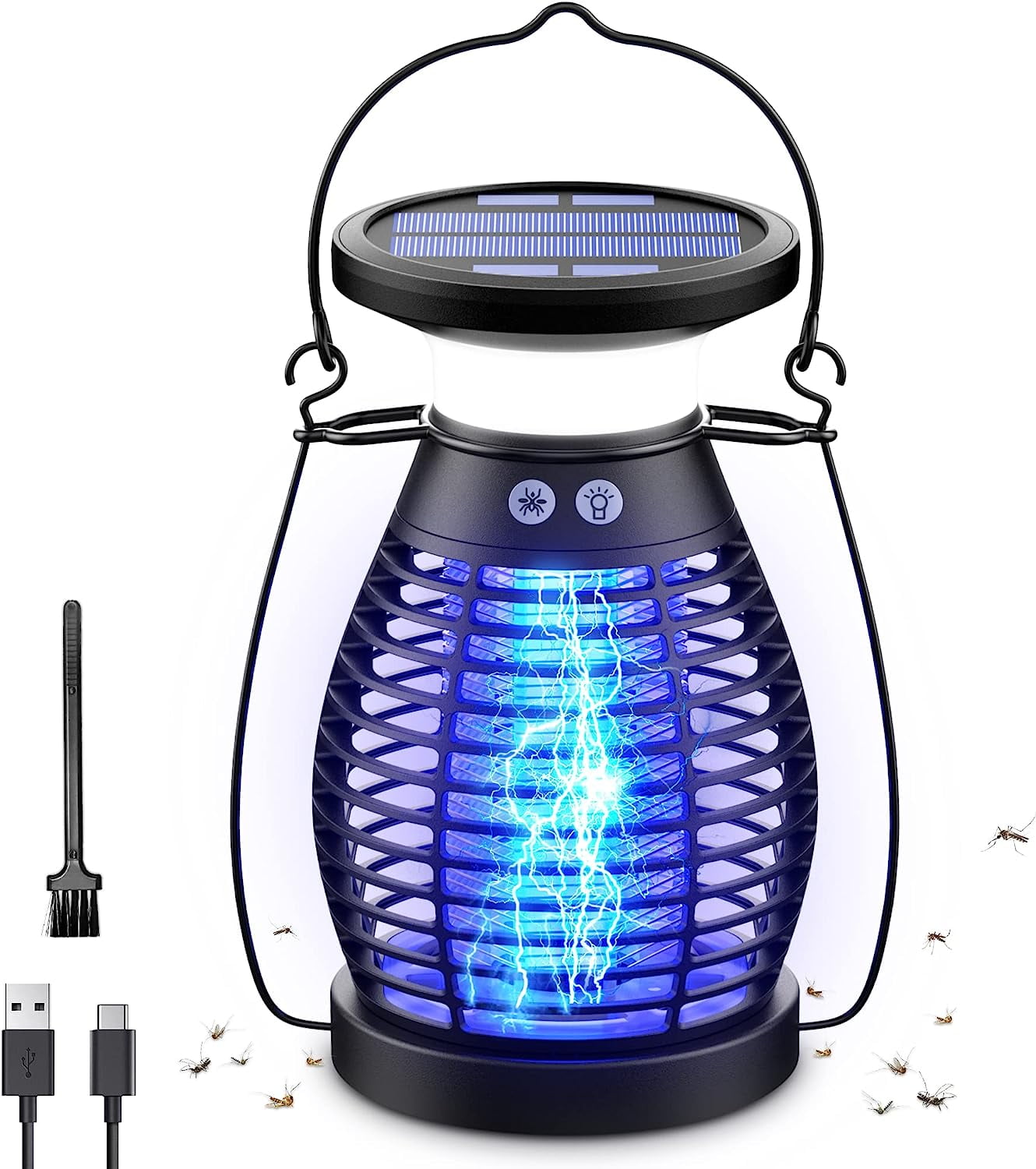Bug Zapper Outdoor Indoor, Rechargeable Mosquito Zapper Waterproof