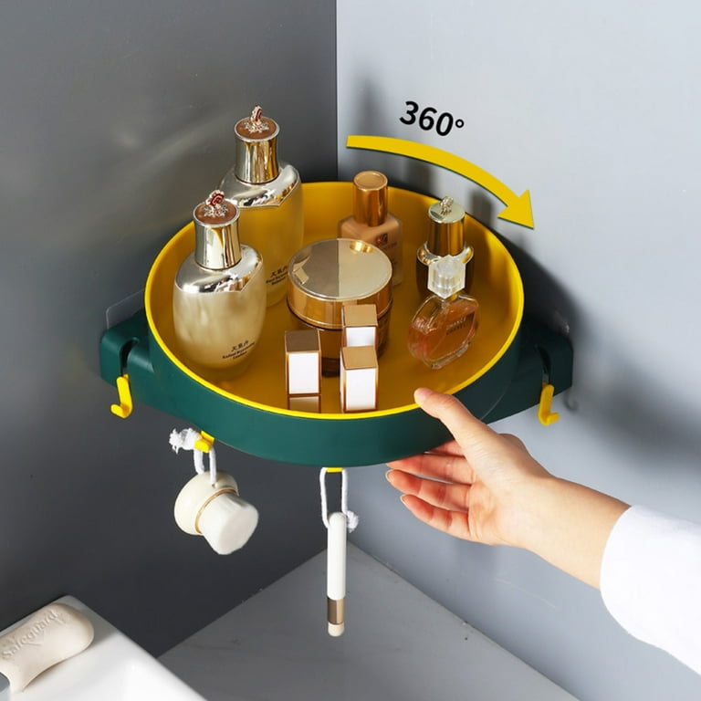 360° Rotating Shower Organizer Shelves Bathroom Corner Storage