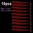 thumbnail image 2 of BIQIANWO 10pcs/Lot Soft Lures Silicone Worms Baits, Jigging Wobblers Fishing Lures, Artificial Swimbaits For Bass Carp Tackle, 1.97inch 2.36inch 7.1.97inch, 2 of 10