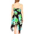 thumbnail image 2 of Sakkas Kiera Women's Tube Spaghetti Strap Floral Print Summer Casual Short Dress - B-Teal - One Size, 2 of 5
