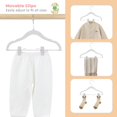 thumbnail image 3 of MangoKit 30cm Children's Trousers Hangers,16 Pack Velvet Hangers with Adjustable Clips, (Grey), 3 of 8