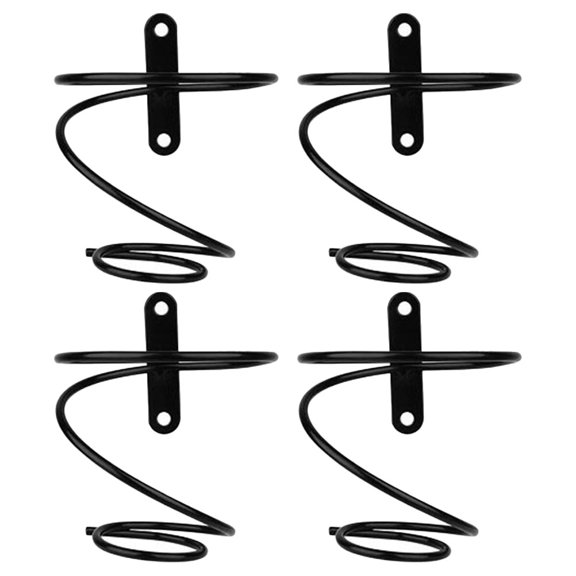 ETEREAUTY 4Pcs Black Metal Wall Mounted Wine Rack Single Bottle Holder for Home Bar Display
