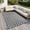 Black & White, variant on Kzaei Waterproof Outdoor Rug, 4'x6' Reversible Plastic Camping Area Rugs, Blue & White