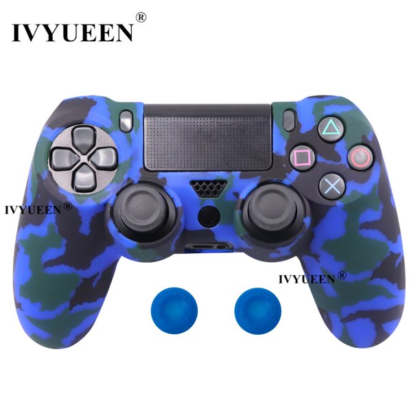 IVYUEEN 19 colores funda protectora de piel de camuflaje de silicona para Sony Dualshock 4 PS4 DS4 Pro Slim Controller Thumb Grips Joystick Caps Tan Jianjun unisex