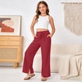 thumbnail image 7 of Oiyii Girls Casual Pants Soft Baggy Straight Leg Pants Drawstring Soft Slacks, Sizes 4-14, 7 of 7