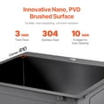 thumbnail image 5 of KFFKFF 25-inch Workstation for Kitchen Sink, Top-Mounted Single Bowl Basin in 304 Stainless Steel, Comes with Accessories, Ideal for RV, Prep Kitchen, and Bar, Dishwasher-Friendly Household Sink, 5 of 8