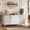 White, variant on UGTOO 59" Modern White Sideboard Buffet with Gold Accents, Large Wood Credenza with 3 Drawers and 2 Storage Cabinets, Fluted Detail Coffee Bar Cabinet for Dining Room, Kitchen, and Living Room