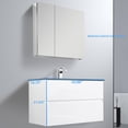 thumbnail image 2 of Blossom Assisi 36" Bathroom Vanity w/ Ceramic Sink | Glossy White| Basin| Wall-Mount Vanity Storage, 2 of 7