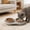 Gray, variant on Byujiro Double Pet Bowls Anti-Tipping Color-Block Cat Feeding & Watering Set, Non-Slip Base, Easy-Clean Food & Water Combo for Cats & Small Dogs