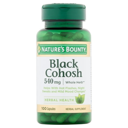Black Cohosh, Helps with Hot Flashes, Night Sweats, and Mild Mood Changes*, 540mg Capsules, 100 (Best Supplements For Menopause Hot Flashes)