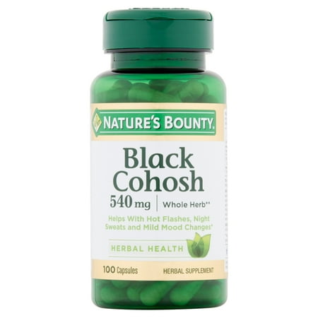 Black Cohosh, Helps with Hot Flashes, Night Sweats, and Mild Mood Changes*, 540mg Capsules, 100