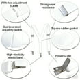 thumbnail image 3 of TELOLY Suspenders for Men Adjustable Length Mens Suspenders Suitable for All Seasons Anti-Slip and Wear-Resistant Shirt Stays,White, 3 of 7