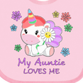 thumbnail image 4 of Inktastic My Auntie Loves Me- Cute Unicorn Boys or Girls Baby Bib, 4 of 4