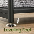 thumbnail image 5 of LEDREM Slim Side Table, Small End Table with 2-Tier Storage & Adjustable Feet, 19.7 Inch Narrow Nightstand, Black, 5 of 6