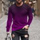 thumbnail image 1 of Blusas y camisas de manga larga con cuello redondo para hombre, blusa informal de manga larga con cuello redondo y estampado, blusa de poliéster para hombre, 1 of 4