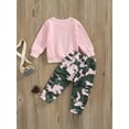 thumbnail image 5 of Toddler Girls Clothes 2T 3T 4T 5T Fall Outfits Baby Pullover Sweatshirt  Camouflage Pants Set Kids Winter 2Pcs Sweatsuit, 5 of 10