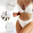 thumbnail image 2 of Toystoory Conjunto de traje de baño de piezas sofisticado y elegante para mujer, blanco, transpirable. Traje de baño, 2 of 4