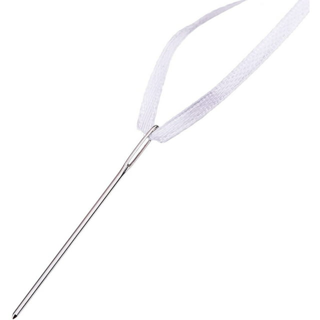Agujas romas de ojo grande, agujas de coser de punto de hilo de acero para proyectos de cuero, trabajo doméstico