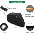 thumbnail image 2 of Electric Tricycle Cover Waterproof Black 75" L x 30" W x 44" H Bike Cover for Outdoor Recumbent Trike, 2 of 5