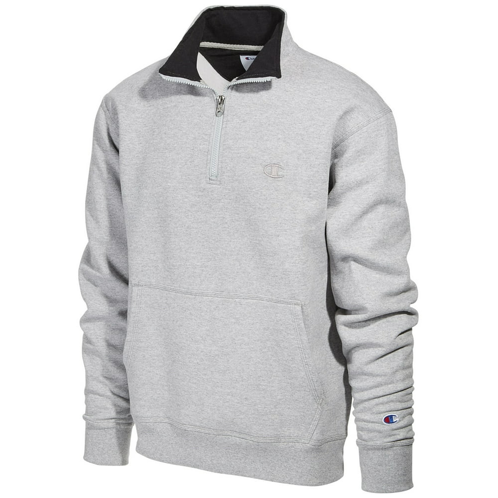 Champion - Men's Powerblend® Fleece 1/4 Zip Pullover - Oxford Grey - L ...