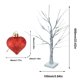 thumbnail image 2 of Luz de árbol de abedul FLhrweasw con adornos de corazón brillantes, 2 of 9
