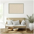 thumbnail image 3 of Kate and Laurel Framed Fabric Pinboard 38 x 26, Green Lattice Pattern Printed Linen Classic Bulletin Board for Use as a Vision Board or Wall Organization, Florence Silver Frame, 3 of 8