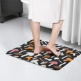 thumbnail image 4 of Colorful Mushroom Mixed Black Flannel Non Slip Door Rugs,Washable Door Mats Indoor,Decorative Door Mats,Dirt-Resistant and Absorbent Doormat for Entrance,Bedroom,Kitchen,Bathroom,31.5"x17", 4 of 4