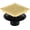Gold, variant on EastVita 4 inch Square Shower Floor Drain Quadrato Pattern Grate Removable with Flange Hair Filter Stainless Steel WatermarkCUPC Certified Brushed Gold Brushed Gold