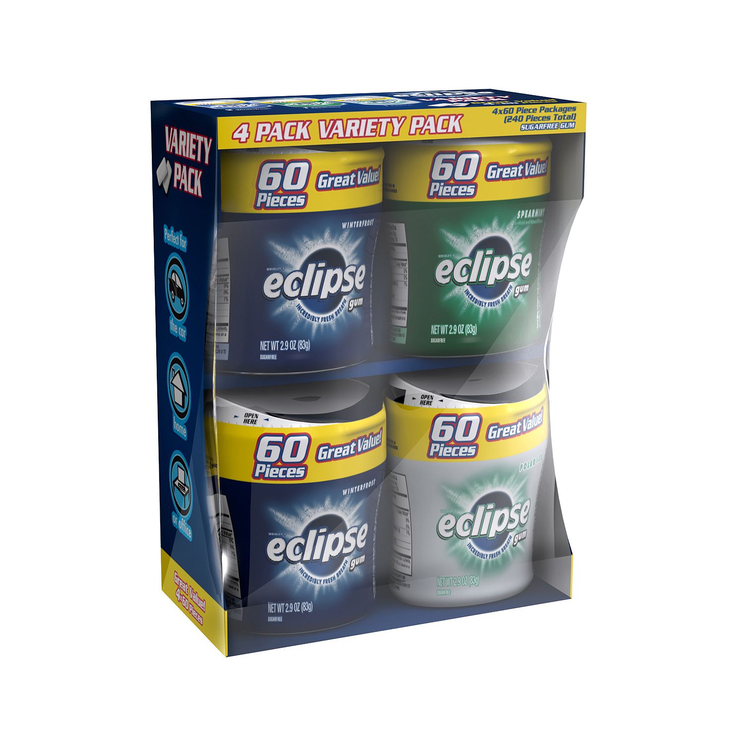 Product of Eclipse Bottle Variety Pack Gum 4 bottles Gum [Bulk