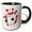 Black/White, variant on 3drose, Illustration of Playing Cards for Casino Game Play Win, 11oz Two-tone Yellow Mug