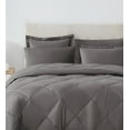 thumbnail image 3 of Cannon 200 Thread Count Percale Oversized Comforter Set Grey Cotton 3-Piece Full/Queen Comforter Set, solid color themed, for Men and Women, OEKO-TEX Certified Confidence, 3 of 6