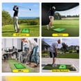 thumbnail image 4 of Golf Hitting Mat, 16"x12" Golf Practice Mat with Swing Path Feedback, Artificial Simulated Replaceable Turf Golf Mat for Indoor Outdoor Home Training, Portable Golf Training Mat for Golfer, 4 of 11