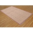 thumbnail image 4 of Casavani Block Printed Pink Rug For Living Room 5'x5' Cotton Square Area Rugs for Outdoor Patio, 4 of 7
