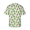 thumbnail image 3 of Daiia Christmas Trees Hawaiian Shirt for Men Gentle Cotton Regular Short Sleeve Casual-X-Large, 3 of 9