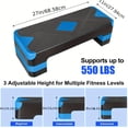 thumbnail image 5 of Adjustable Workout Aerobic Stepper in Fitness & Exercise Step Platform Trainer 3 Settings Adjustable Height 4"-6"-8", 5 of 17