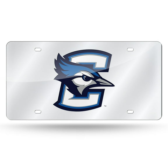Creighton Blue Jays NCAA Mirrored Laser Cut License Plate Laser Tag