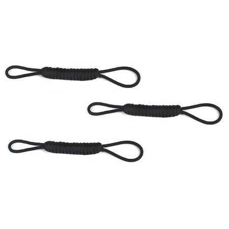 (3 Pack) Rope Paracord Drink Handle Converter, Black