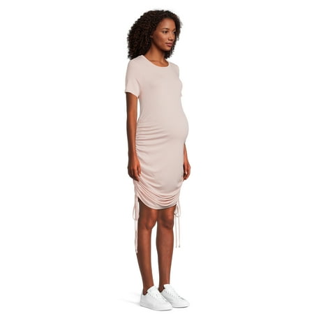 

Destination Maternity Women s Ruched Bodycon Dress with Short Sleeves Sizes S-2XL