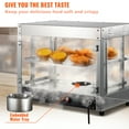 thumbnail image 4 of BENTISM 2-Tier Commercial Food Warmer Countertop Pizza Cabinet with Water Tray, 4 of 8
