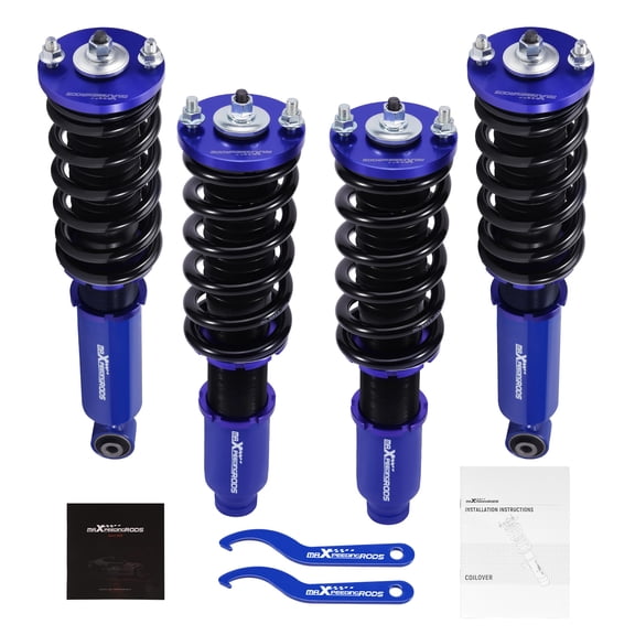 maXpeedingrods Coilovers for Honda CR-V 1996-2001 RD1 RD2 RD3 FWD & AWD, Height Adjustable Coilovers Suspension Kit, Factory Preset Damping Shock Absorber Struts, Lowering Kit Blue